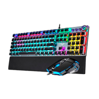 GAMING KEYBOARD + MOUSE AULA T500 WIRED/BACKLIGHT/ENG/RUS/BLACK
