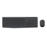 KEYBOARD + MOUSE LOGITECH MK240 NANO/WIRELESS/ENG-RUS/BLACK + YELLOW
