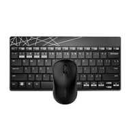 KEYBOARD + MOUSE RAPOO 8000M/WIRELESS/BT/ENG-RUS/BLACK